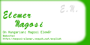 elemer magosi business card